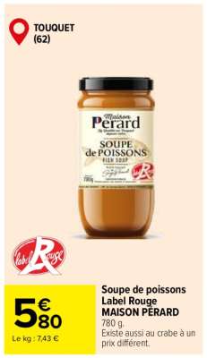 Soupe de poissons Label Rouge MAISON PÉRARD