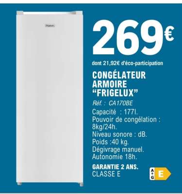 CONGÉLATEUR ARMOIRE "FRIGELUX"