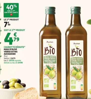 Huile D'olive Vierge Extra Auchan Bio
