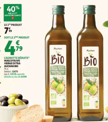 Huile D'olive Vierge Extra Auchan Bio