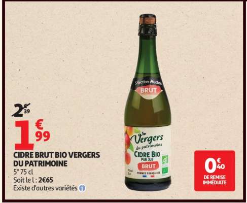 Cidre Brut Bio Vergers Du Patrimoine