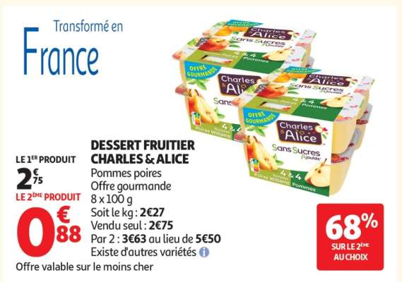 Dessert Fruitier CHARLES & ALICE