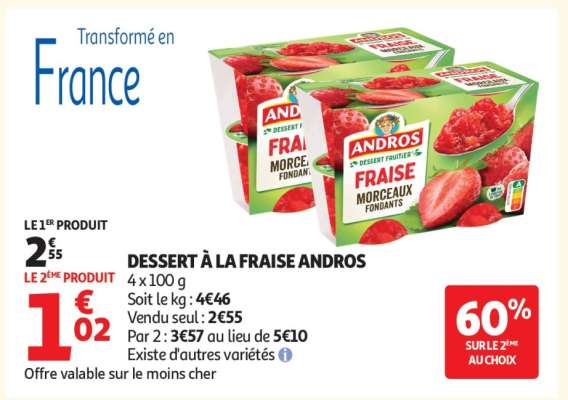 DESSERT À LA FRAISE ANDROS