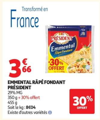 Emmental Râpé Fondant PRÉSIDENT