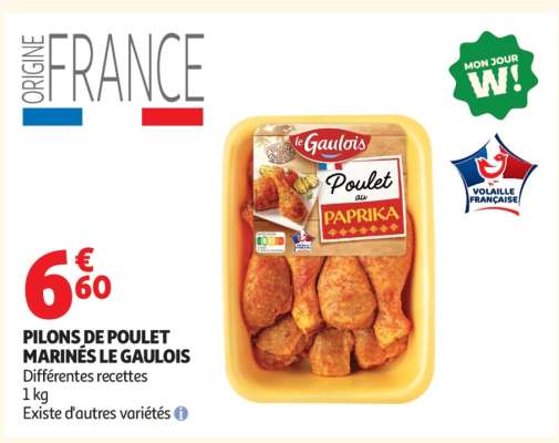 PILONS DE POULET MARINÉS LE GAULOIS