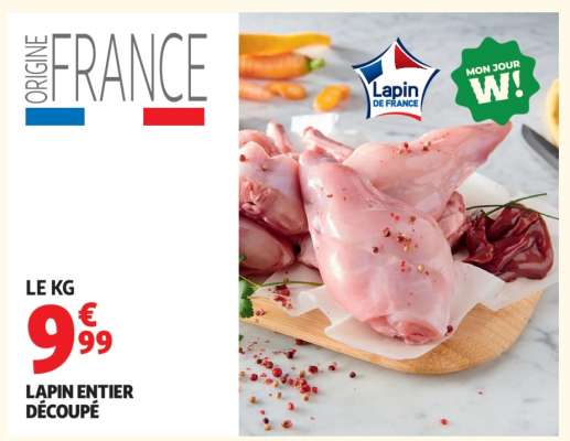 Lapin Entier Découpé