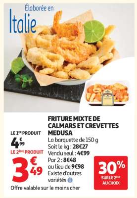 FRITURE MIXTE DE CALMARS ET CREVETTES MEDUSA