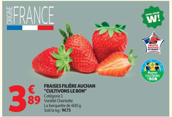 Fraises Filière Auchan "Cultivons Le Bon"