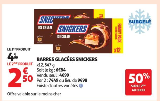Barres Glacées Snickers