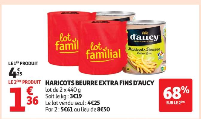 HARICOTS BEURRE EXTRA-FINS D'AUCY