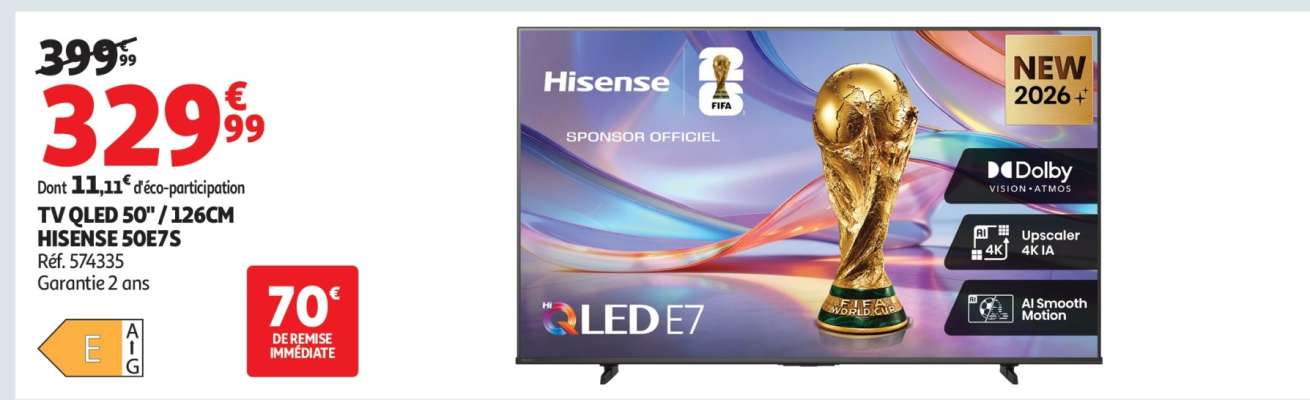 TV QLED 50" / 126CM HISENSE 50E7S