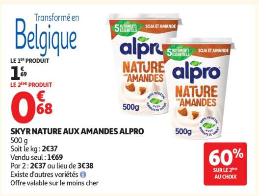 SKYR NATURE AUX AMANDES ALPRO
