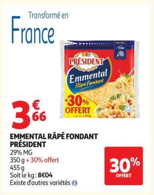 Emmental Râpé Fondant PRÉSIDENT