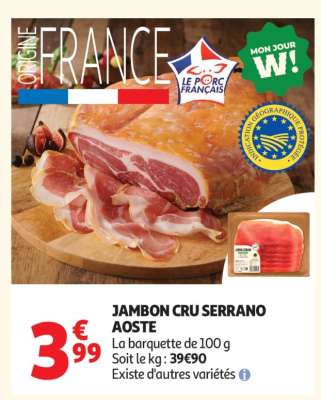 JAMBON CRU SERRANO “AOSTE”