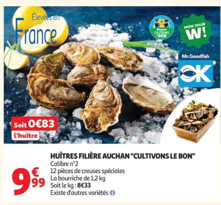 Huîtres Filière Auchan "Cultivons Le Bon"