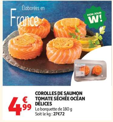 COROLLES DE SAUMON TOMATE SÉCHÉE OCÉAN DÉLICES