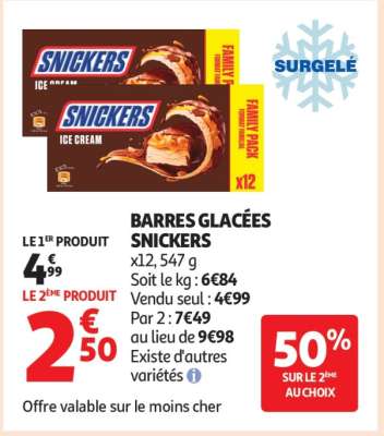 Barres Glacées Snickers