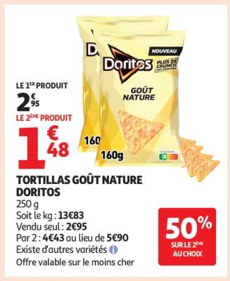 TORTILLAS GOÛT NATURE DORITOS