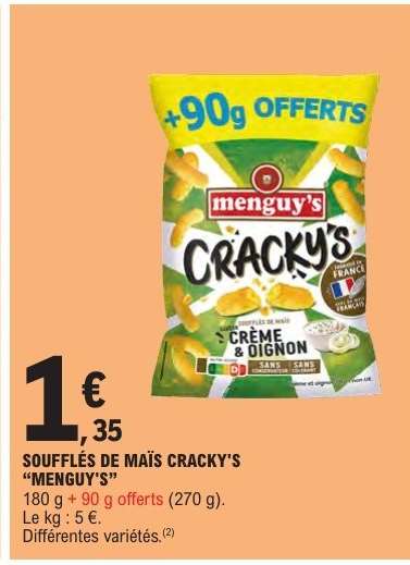 SOUFFLÉS DE MAÏS CRACKY'S MENGUY'S