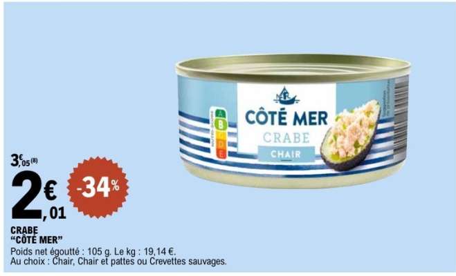 CRABE “CÔTÉ MER”