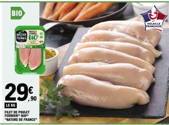 FILET DE POULET FERMIER BIO "NATURE DE FRANCE"