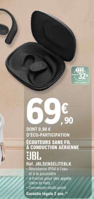 ÉCOUTEURS SANS FIL À CONDUCTION AÉRIENNE