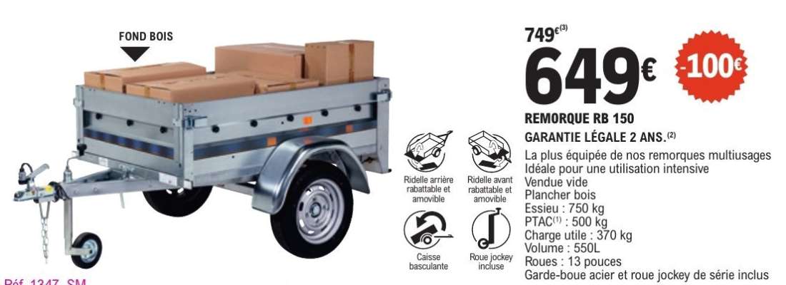 REMORQUE RB 150