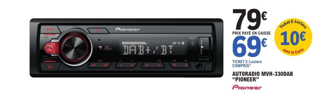 AUTORADIO MVH-330DAB 'PIONEER'