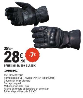 GANTS MI-SAISON CLASSIC