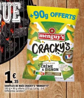 SOUFFLÉS DE MAÏS CRACKY'S MENGUY'S