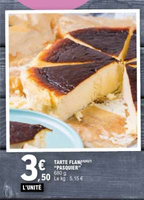 TARTE FLAN "PASQUIER"