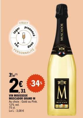 Vin Mousseux Muscador Grand M
