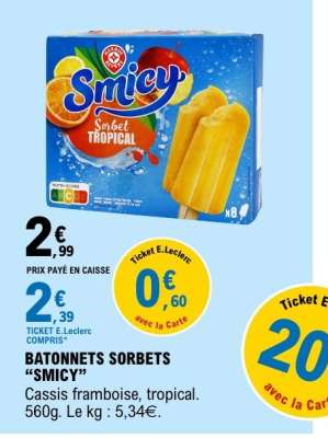BATONNETS SORBETS “SMICY”