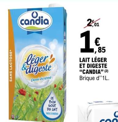 Lait Léger et Digeste "Candia"