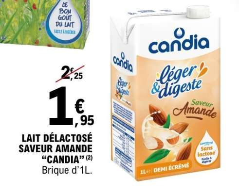 LAIT DÉLACTOSÉ SAVEUR AMANDE “CANDIA”
