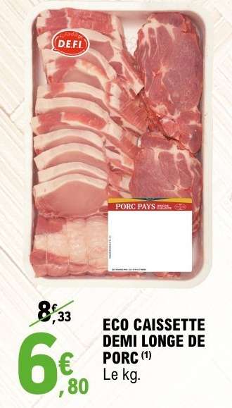 ÉCO CAISSETTE DEMI LONGE DE PORC