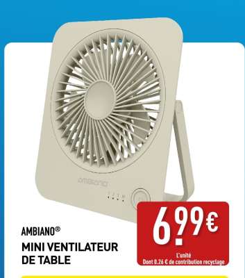 AMBIANO® MINI VENTILATEUR DE TABLE