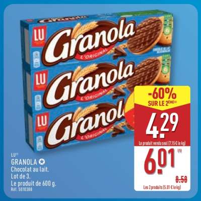Granola chocolat au lait