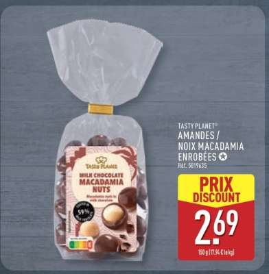 TASTY PLANET® AMANDES / NOIX MACADAMIA ENROBÉES