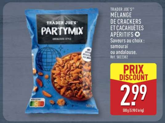 TRADER JOE'S® MÉLANGE DE CRACKERS ET CACAHUÈTES APÉRITIFS