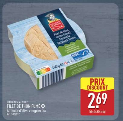 GOLDEN SEAFOOD FILET DE THON FUMÉ