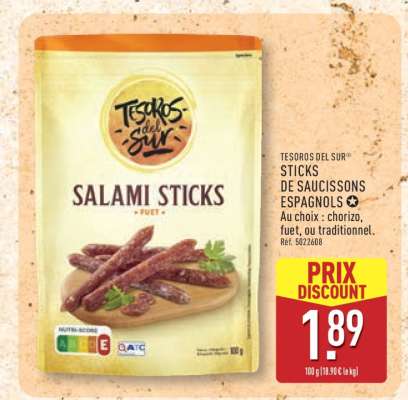 TESOROS DEL SUR® STICKS DE SAUCISSONS ESPAGNOLS