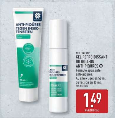MULTINORM® GEL REFROIDISSANT OU ROLL-ON ANTI-PIQÛRES
