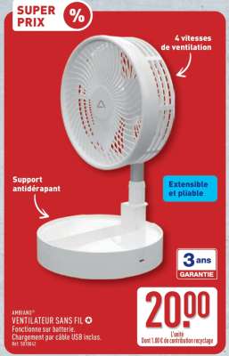 Ventilateur sans fil