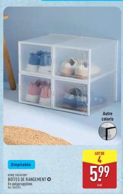 HOME CREATION® BOÎTES DE RANGEMENT