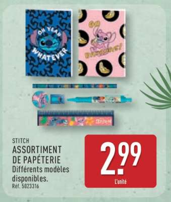 STITCH ASSORTIMENT DE PAPÉTERIE