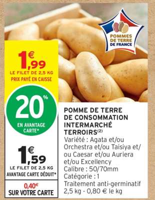 POMME DE TERRE DE CONSOMMATION INTERMARCHE TERROIRS