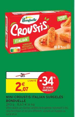 MINI CROUSTIS ITALIAN SURGELÉS BONDUELLE