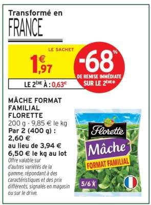 MÂCHE FORMAT FAMILIAL FLORETTE