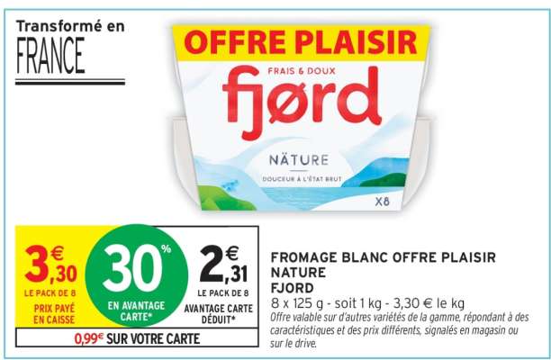 Fromage Blanc Offre Plaisir Nature Fjord